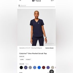 Figs scrub set in Navy